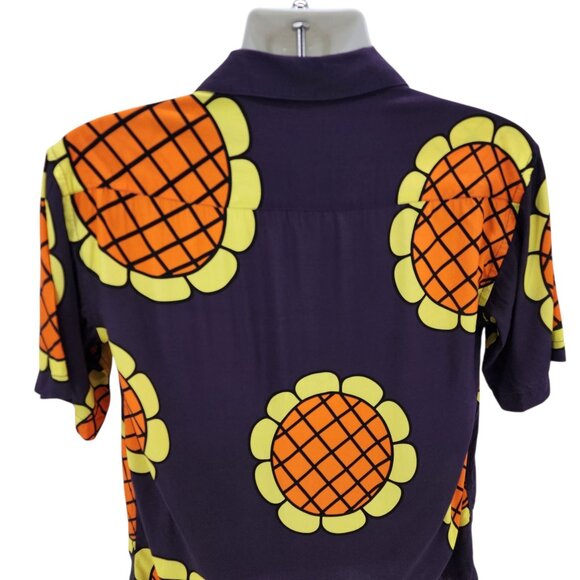 Steady Hands Adult Small Shirt Sunflower Collared Button Down Hawaiian Shirt - Picture 5 of 8